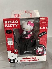 Hello Kitty Mini Speaker, Animated, Rare Collectible, Portable AAA Batteries 