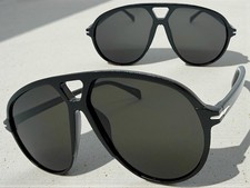 Oversized Classic Vintage Retro Style SUNGLASSES Large Big Black Frame Dark Lens