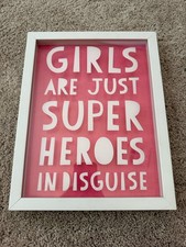 Pillowfort Print Wall Art Girls Are Just Hero...