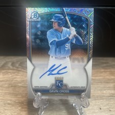 2023 Bowman Chrome Prospect Autographs Gavin Cross Mojo Refractor On Card Auto