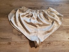 Vintage Satin Flutter Sleepwear Shorts Sz M Ivory
