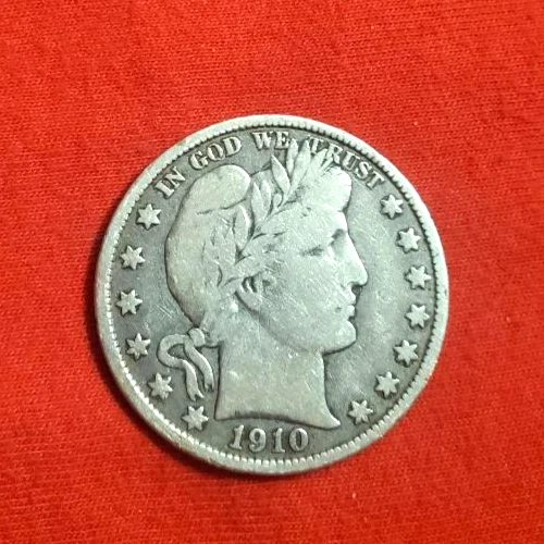 1910 Barber Half Dollar .90 Silver Key Date *897*