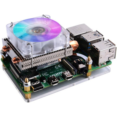 CPU Kühler Low-Profile ICE Tower mit RGB PWM Lüfter und Kühlkörper für