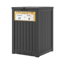 Package Delivery Box for Outside with Sign, 48 Gallon Storage with Lockable S...