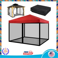 10x10 Mosquito Net with Zipper for Patio Camping Gazebo and Canopy Tent, Outdoor
