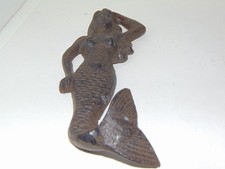 Mermaid Heavy Duty Cast Iron Wall Hook For Towel Key Hats Leash Beach Ocean Pool