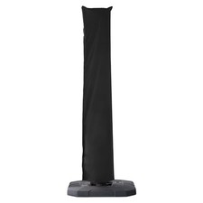 Cantilever Patio Umbrella Cover with Telescopic Rod  Zipper, Waterproof Black