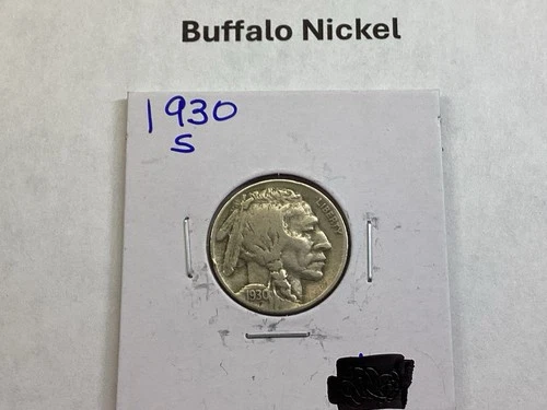 1930 S Buffalo Nickel 5 Cent in Very Fine Condition from San Francisco 09252556r