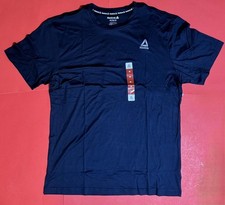 Reebok Navy Delta Core Tee T Shirt Short Sleeve Men's S NEW NWT