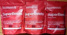 3 RED HUMANN HUMAN-N 2X SUPER BEETS BLOOD PRESSURE SUPPORT 60 X3 180 HEART CHEWS