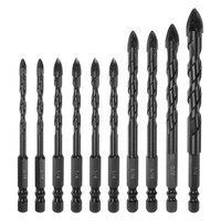 "10-Teiliges Beton-Mauerwerk-Bohrer-Set 3/16\" 1/4\" 5/16\" 3/8\" 1/2\" Dreieckige"