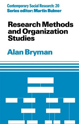Research Methods and Organization Studies - 9780415084048