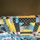 Handmade Throw Patchwork Quilt Cotton Multicolor Geometric Pattern — photo 5