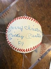 Mickey Mantle Signed Merry Christmas 89" Baseball PSA/DNA Authenticated