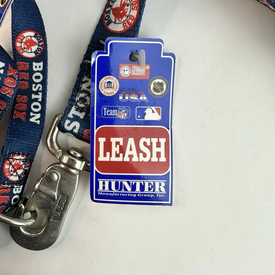 Pets Leash and  Adjustable Collar  MLB Boston Red Sox Hunter Made in USA - Image 2 of 4