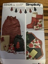 Simplicity S9428 Christmas Stockings, Gift Bags, Tree Skirt,  FREE SHIPPING 