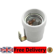 E27 Ceramic Lamp Holder in Grey - Durable Medium Base Ceiling Fixture