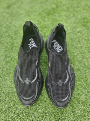 Fendi Flow Mesh Running Sneakers in Black for Men