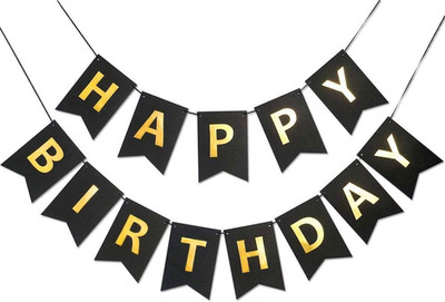 Happy Birthday Girlande Banner Bunt Geburtstag Deco aus Papierkarte, Banner aus 