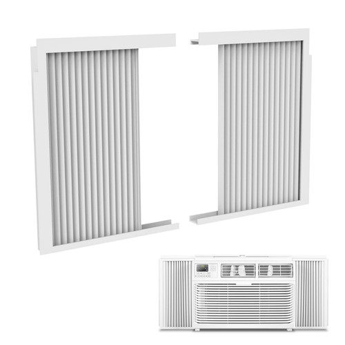 Window Air Conditioner Side Panels With Framewindow Ac Accordion Filler Curtain