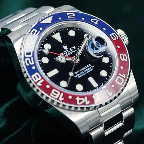 Rolex GMT-Master II Pepsi Black Ceramic Bezel Oyster Steel MIN...