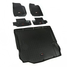 Rugged Ridge Floor Liner Frontrearcargo Blk Fits 2011-18 Jeep Wrangler Jk 2 Dr