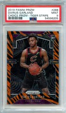 DARIUS GARLAND RC 2019-20 PANINI PRIZM TIGER STRIPE CHOICE ROOKIE SSP #288 PSA 9