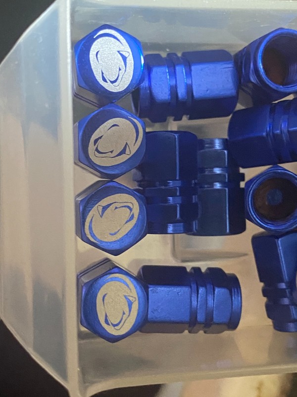 Penn State Nittany Lions Wheel Tire Valve Stem cap Covers 4 Pc set