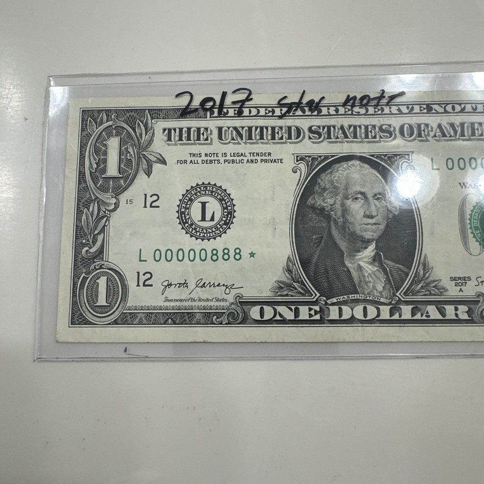 (( LOW # 00000888* STAR note )) Binary Fancy serial number $1 series ...