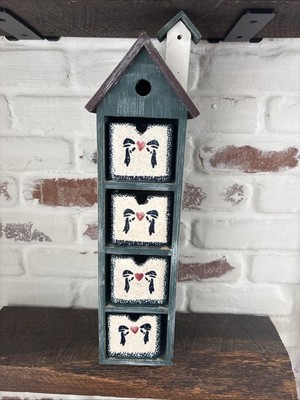Vintage Country Apothecary Decorative Storage 4 Ceramic Boxes Farmhouse Decor