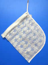 Vintage MARY GREEN Lace Lingerie Laundry Washing Bag with Zipper 8x10  White