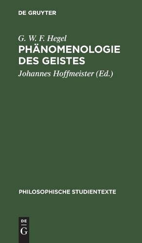 G W F Hegel Phänomenologie Des Geistes (Hardback) Philosophische Studientexte