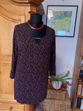 Ulla Popken, Schwarz/Rot, Gr.46/48, Slinkyshirt