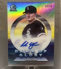 2020 Bowman Chrome Andrew Vaughn Dawn Of Glory RC Auto /75 Brewers