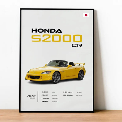 #ad Honda S2000 CR Poster Japanese Sports Car Wall Art $16.19