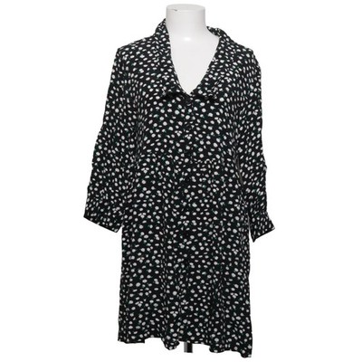 Zara, Blusenkleid, Größe: M, Schwarz/Weiß/Grün, Viskose, Blumen, Damen #VRD