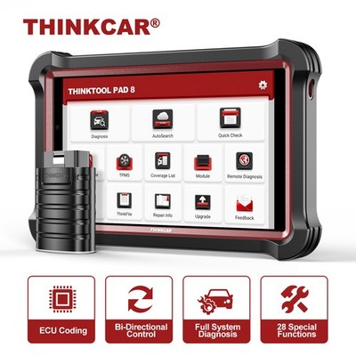 THINKTOOL PAD8 Bi-Directional Car OBD2 Scanner Auto Diagnostic Tool Key Coding