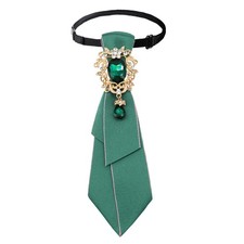 Neck Ties Women Girls Rhinestone Crystal Tie Adjustable Pre-tied Bowtie Prom