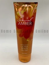 Bath & Body Works Sensual Amber 24 Hour Ultra Shea Cream 8 Oz #4003A