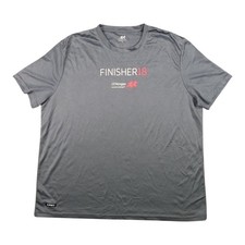 JP Morgan Shirt Mens 2XLARGE Grey Finisher18 Corporate Challenge Performance 2XL