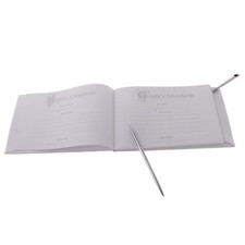 élégant livre d'or de mariage et stylo sertie de tulle cristal décor fête