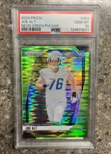2024 Prizm Joe Alt RC Neon Green Pulsar Rookie #353 PSA 10 Chargers ‘POP 1’