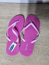 Old Navy Flip Flops Women s 8 Pink Solid Basic Beach Pool
