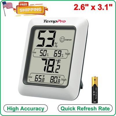 TempPro TP50 Digital Indoor Hygrometer Thermometer Temperature Humidity Monitor