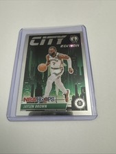 23- 24 Panini Nba Hoops Premium Stock  City Edition Jaylen Brown #1 Silver Prizm