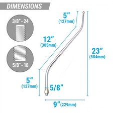 23 Dual Bend Shifter Arm