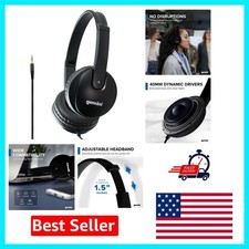 Black Over-Ear Headphones with Noise Isolation - Ideal for DJs, Gamers, Podcasts