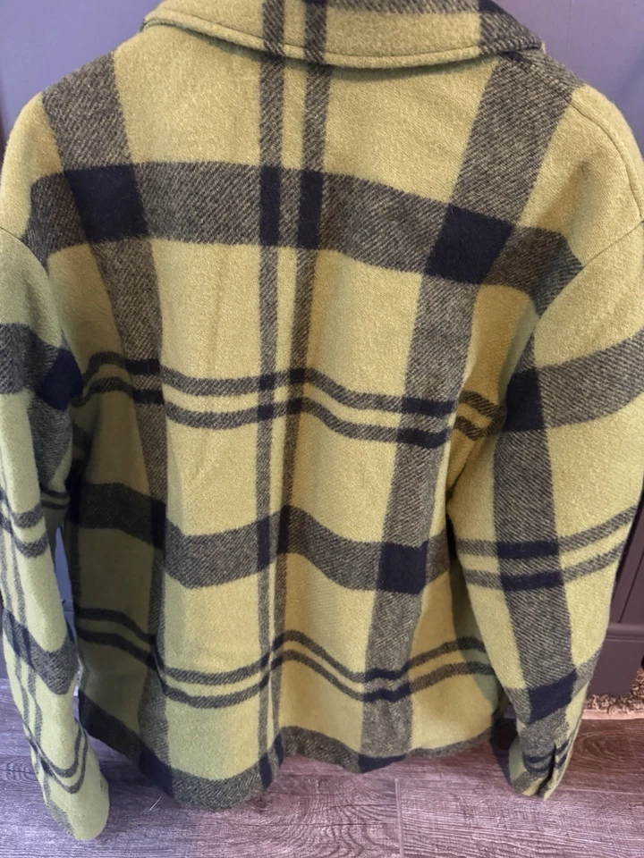 Nueva chaqueta a cuadros rica en lana Stussy talla grande Foto 3 de 4