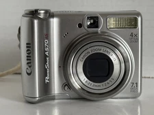 Canon PowerShot A570 IS 7.1MP Digital Camera with Case Logic bag tested working