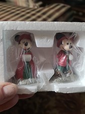 Mickey And Minnie Disney Park Christmas Figurines